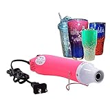 Bubble Buster Tool for Making Epoxy Glitter Tumblers,pecially-Made Mini Heat Gun for DIY Acrylic Resin Cups Tumblers,Seal Wax Melting,Remove Air Bubbles(Pink)