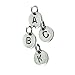 apop nyc 925 Sterling Silver Alphabet Initial Round Disc Pendant Only - Mini Petite