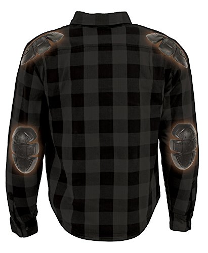 Milwaukee Performance Men's Checkered Flannel Biker Shirt With Aramid Black/Grey 4X