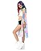 iHeartRaves Rainbow Tie Dye Loose Kimono Cover Up (One Size)