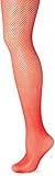 Leg Avenue Women's Nylon Fishnet Pantyhose, Red, One Size