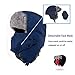 ayamaya Winter Trapper Hat with Face Cover/Ear Flap/Chin Strap/Faux Fur, Ushanka Russian Style Windproof Cover Trooper Hat for Men/Women (Blue, Adult (21-24 INES))