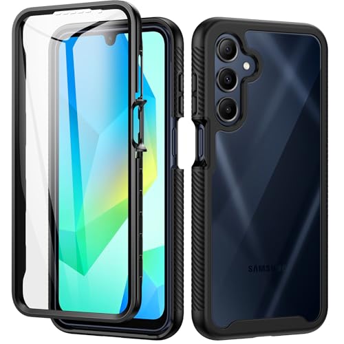seacosmo Case for Samsung A16 5G/4G, Samsung A17/A26 Case with Screen Protector, 360° Full Body Shockproof Anti-Scratch Double Sided Protection Case for Samsung Galaxy A17/A16/A26 4G/5G Black
