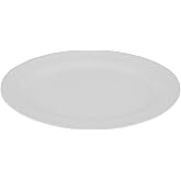 G.E.T. OP-618-W White 18" x 13.5" Oval Platter, Break Resistant Dishwasher Safe Melamine Plastic, Milano Collection