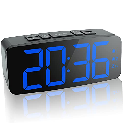 HAPTIME Digital Alarm Clock Radio 6.2” Large LED Display with 4