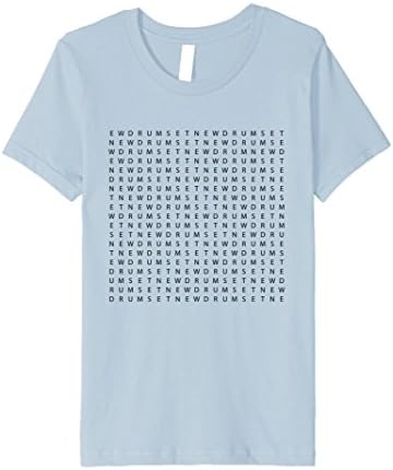 Kids Hard Corps Shirts Funny Drummer Word Search Tee 10 Baby Blue