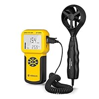 AOPUTTRIVER Digital Anemometer Handheld AP-826A Wind Meter with LCD back light Display for Air Velocity, Air Flow, Temperature, Max/Average/Current and Real Time Measure which with an extendable vane.