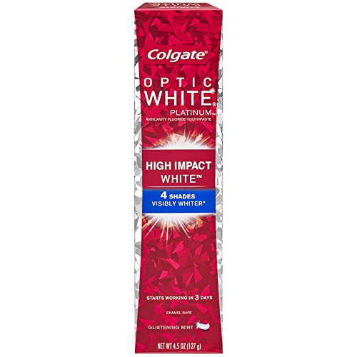 Colgate Optic White High Impact White Whitening Toothpaste - 4.5 ounce (Pack of 6)
