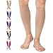 TOFLY® Calf Compression Sleeve for Men & Women, 1 Pair, Footless Compression Socks 20-30mmHg for Leg Support, Shin Splint, Pain Relief, Swelling, Varicose Veins, Maternity, Nursing, Travel, Beige L