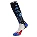 J'colour Mens Dri Fit Knee High Compression Basketball Soccer Socks 1,2,6 Pairs
