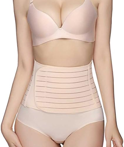 WAROFT Women's Breathable Body Shaper Postpartum Support Girdle Recovery Belt Light Apricot One Size