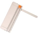 Work4U 9 Inch Paper Cutter, A5 Portable Scrapbooking Trimmer, Creamy White
