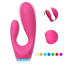 ZEMALIA Venus Waterproof G-spot Clitoris Rabbit Vibrator Rechargeable Massager Sex Toy for Women,Purple/Plum Red