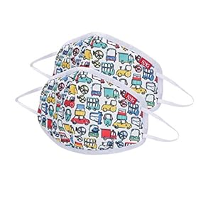 Wiki Champs Mask for Adults (Vehicle, White, Large Size, Pack of 2)