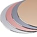 TopYart Metal Mouse Pad Circular Reversible Waterproof Aluminium Gaming Mouse Pad with Fireproof Non Slip Rubber Base Smooth Edges Frosted Surface Computer Laptop Mousepad - 220×220mm,Rose Gold