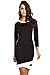 Azbro Women's Black Block Long Sleeve Dress