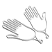 MUXSAM Golf Gloves Stretcher Holder Keeper Hanger Gloves Support Frame Golf Gloves Holder Rack Dryer Shaper Tool Accessories for Golfer Gloves Maintenance(1 Pair 2Pcs White)