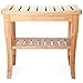 ToiletTree Products Deluxe Wooden Bamboo Shower Seat Bench with Underneath Storage Shelf