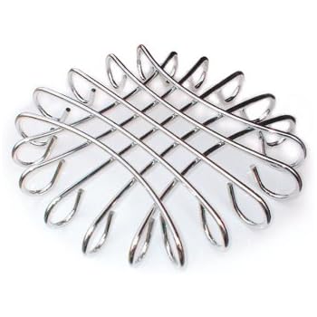 Steel Chrome Square Kitchen Trivet Surface Protector|CKB LTD