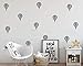 Hot Air Balloon Wall Decal,Removable Vinyl Wall Stickers for Baby Kids Bedroom Nursery Decoration Home Decor(A11) (Black)