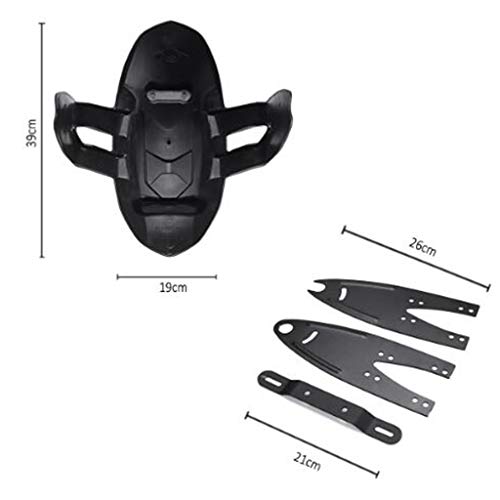 D DOLITY Motorcycle Rear Fender Mudguard Water Baffle Wheel Hugger Replacement with Mounting Btacket, Universal Fit, Black #005 - Thumbnail 3