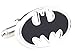 Round Superhero Batman Men's Rhodium Plated Wedding Business Cufflinks One Pair