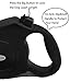 Heavy Duty Retractable Dog Leash 26ft,Pet Long Walking Leashes Leads for Small Medium Large Dogs Doggie Up to 110lbs (Black)