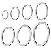 Lontenrea 70 PCS Key Chain Rings Round Flat Metal Split Ring for Home Car Keys Organization (15mm+20mm+25mm+28mm+30mm+32mm+35mm)