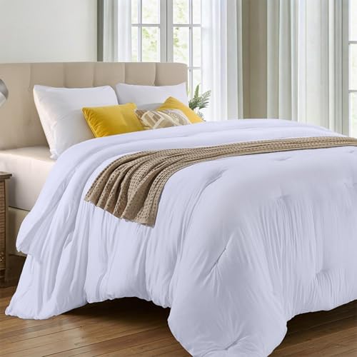 Utopia Bedding All Season Down Alternative Quilted Twin/Twin XL Comforter - Duvet Insert with Corner Tabs - Machine Washable – Bed Comforter - White