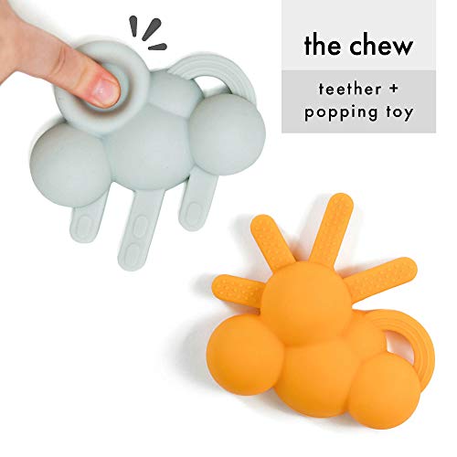 DODDLE-CO-The-Chew-Teether-2-Pack-SunRain-Poppable-Bubbles-Like-Bubble-Wrap-But-Better-Toddler-Teething-Fidget-Toy-100-Silicone-BPA-Free-2-in-1-Teethers-Toy-for-Baby-Infant