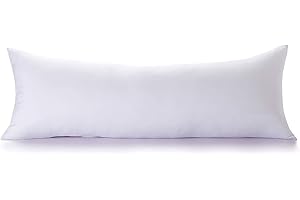 Acanva Fluffy Pillow Insert for Bed Sleeping, Decorative Stuffer Cushion Sham Filler, 20x54(Pack of 1), White