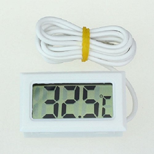 Bestpriceam Mini Digital LCD High Temperature Thermometer with Probe Celsius White