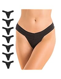 Alyce Intimates Pack de 7 tangas de yoga para mujer sin costuras, varios colores