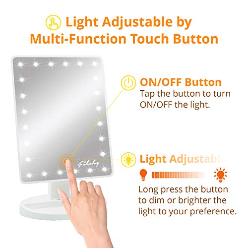 Makeup Mirror with Lights, Lighted Vanity Mirror Light Adjustable, Led Makeup Mirror for Travel, Battery Operated, Color Boxed, White - Thumbnail 2