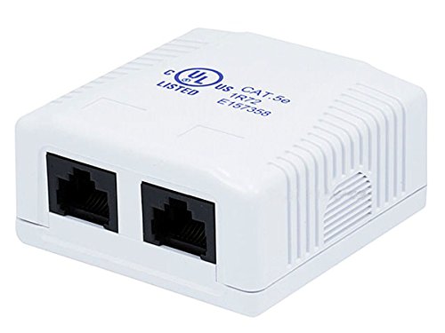 Monoprice Surface Mount Box Cat5e Double (107091)