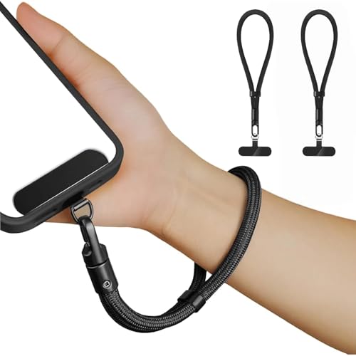 2PCS Hand Wrist Strap Lanyard - Adjustable Cell Phone Strap Hand Wrist Strap Lanyard with Tether Tabs for Smartphones for Women and Men, One Size
