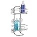 InterDesign Classico Suction Bathroom Caddy – Shower Storage Shelves for Shampoo, Conditioner and Soap - Jumbo, Silver