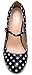 Pixie Mary Jane Kitten Heel, Black/White Polka Dot, 8 B(M) US