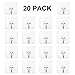 Hong fa 20 Pack Reusable Adhesive Hooks,Transparent Reusable Seamless Hooks No Scratch Hooks ,Waterproof and Oilproof,Transparent Bathroom Kitchen Key Wall Hook, Ceiling Hanger