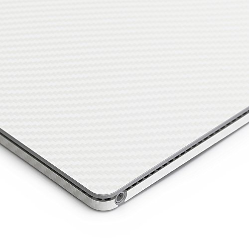 Microsoft Surface Book 2015 Tablet and Keyboard Screen Protector + White Carbon Fiber Skin Protector by ArmorSuit MilitaryShield Anti-Bubble Shield w/ Lifetime Replacements