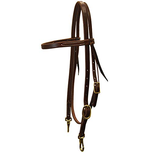 Teskey’s Browband Headstall with Snaps (Heavy Oil)