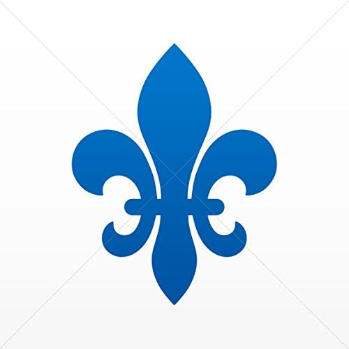 Religion Various sizes Decal Fleur De Lis Logo Symbol Tablet Vehicle Weatherproof G Blue Dark (4 X 3.13 Inches)