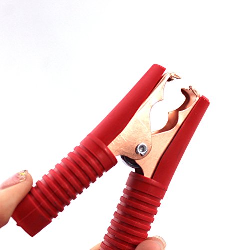 Click Here to See More Images WINOMO Jumper Cables 2 Pairs of Copper Plated 100A Insulated Car Battery Clips Alligator Clamps (Red+Black)
