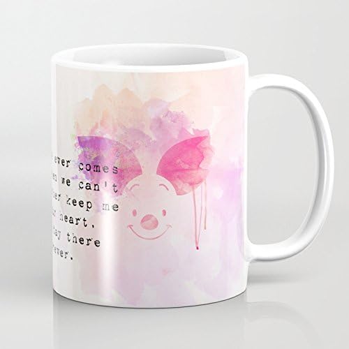 LVYZIHO Mug - Always Forever - Piglet Ceramic Coffee Mug White - Funny Wine Mug - 11OZ Coffee Mug - Perfect for Wedding, Mothers Day, Fathers Day or Friends