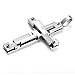 HEFANG Jewelry Stainless Steel Mens Cross Necklace for Men Pendant for Boys 24 Inch Chain