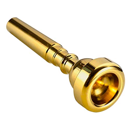 ACCOCO 3C/5C/7C Trumpet Mouthpiece, Copper Material Trumpet Accessories Parts, Gloden Plate(3 Pack) - Thumbnail 4