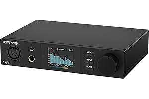 LEAUDIO Topping DX5 II Fully Balanced DAC & Headphone Amp Combo Dual ES9039Q2M DSD512 PCM768kHz LDAC Decoder Amplifier (Black)