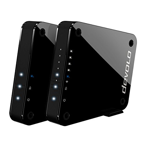 Devolo Gigagate, Bridge Wi-Fi (2 Gbit/S, 1X Port Gigabit, 4X Ports Fast Ethernet, Connexion Dans La Bande Des 5 Ghz, Expérience Multimédia Extrême, Cryptage Aes) Noir