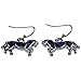 Blue Green Abalone Paua Shell Galloping Prancing Horse Lover Silver Jewelry Earring for Girl Women Teen