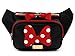 Disney Minnie Mouse Ribbon HipSack Waist Pack Fanny Sling Bag for Man Women Lady Girl Teens (Black)
